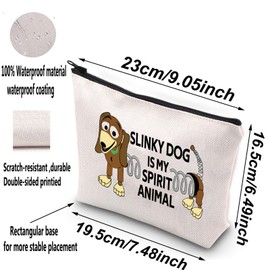 BWWKTOP Slinky Dog Cosmetic Makeup Bag Slinky Dog Fans Inspired Gift Slinky Dog Is My Spirit Animal Makeup Zipper Pouch Bag, SLINKY SPIRIT, Bag
