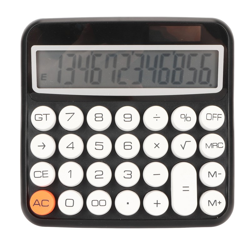 12 Digit Calculator Round Button LCD Display Calculator Detachable Auto