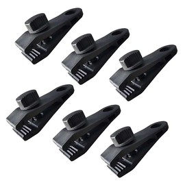 Cisixin Pack of 6 Tarpaulin Holder Clips, Tent Clips, Fixed Tent Clips, Multifunctional Tent Clips, Windproof Awning Clips for Camping, Garden, Tarpaulins, Shade Cloth