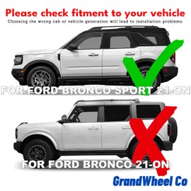 Window Deflectors Smoke Tinted in-Channel Side Window Vent Visor Deflectors Rain Guards Compatible with Bronco Sport 2021-2025 - 4pcs. GW0873