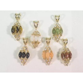 DOLPHIN ORE ** NECKLACE TIGER EYE  DESIGNER VINTAGE  GEMSTONE SEMI-PRECIOUS CRYSTALS  210TE