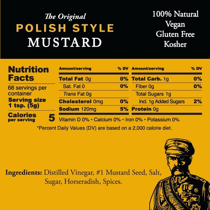 Pilsudski's Brand Mustard - 12oz Squeeze Bottle, Perfect condiments for