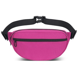Bumbag Fanny Pack for Men Women,Lightweight Bum Bag with Adjustable Belt,Waterproof Waist Bag for Running Hiking Dog Walking Cycling Travel (Rose)