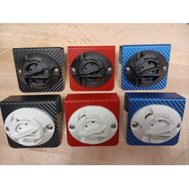 Quick Cleat Fender Clip for Pontoon Boats (2ea), Custom Colors (Black w/White Cleat)