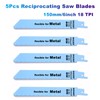 5Pcs 18TPI Reciprocating Saw Blades 150mm/6inch for Straight Line Cutting