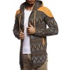 Leif Nelson LN8332 Jacket with Hood Men's Long Casual Black
