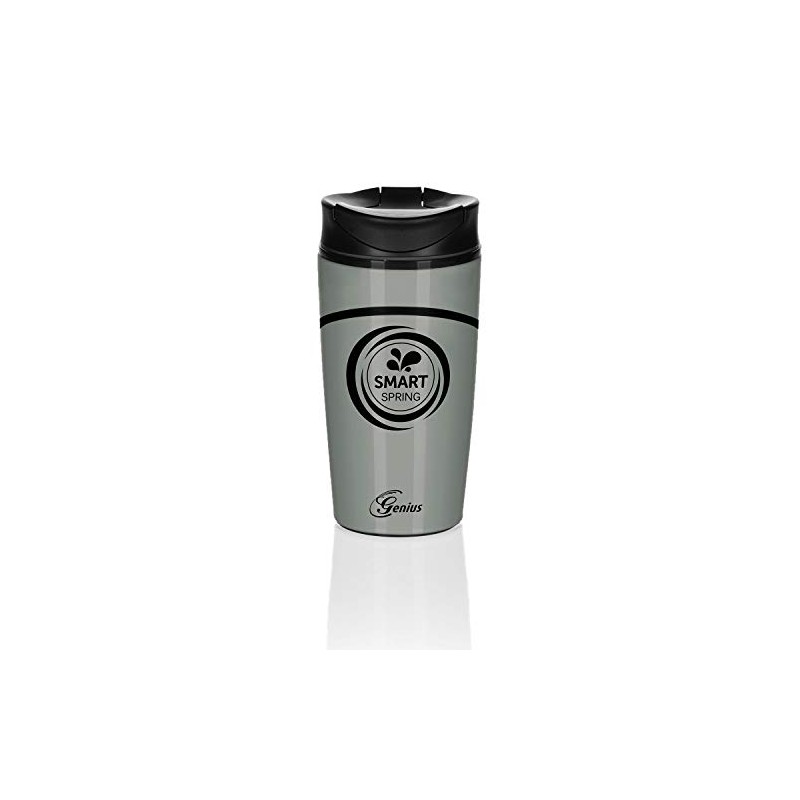 Genius Smart Spring Never Fall Tumbler, 300 ml, Light Grey