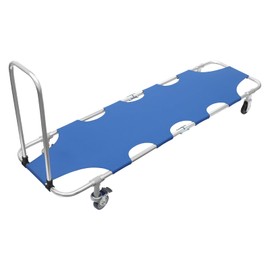 Giciashop Folding Stretcher for Medical Emergency, Portable Emergency Medical Stretcher w/Wheels, 330LBS Load Capacity, Rescue Stretcher for Hospitals, Ambulances