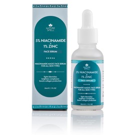 Nature Spell 5% Niacinamide + 1% Zinc – Niacinamide Magic Face Serum 30ml – Blemish Recovery – Minimises Enlarged Pores – Improves Skin Texture – 100% Vegan – Made in the UK
