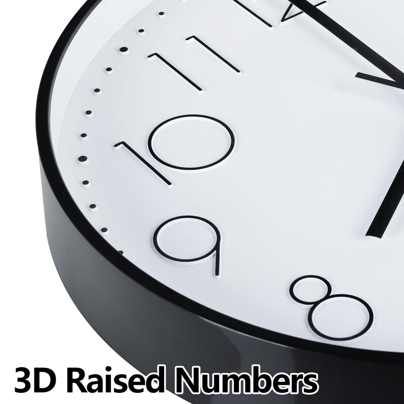 Wall Clock 2 Pack 12 Inch Silent Wall Clocks Battery