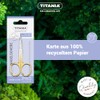 TITANIA Nagelschere Solingen vergoldet (9,5cm) • Gebogene Schere • Extra