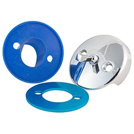 BlueVue 3-5/8" Overflow Gasket Kit with Trip Lever Overflow Cover, Chrome