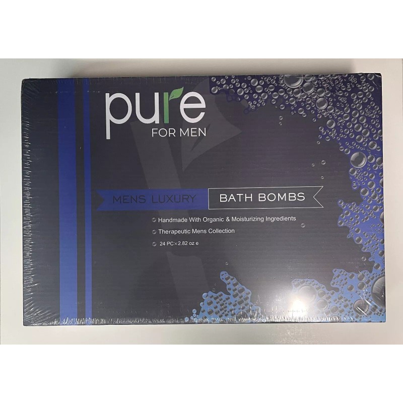 Purelis New 1-Box of Pure Men Luxury Bath Bombs 24pcs