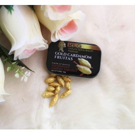 Gold Cardamom Fruitas Natural Spice Breath Freshener Cardamom Saffron Turmeric 24k Edible Gold Mint Gum Coffee Tea Flavor Booster Vegan Kosher Gluten-free