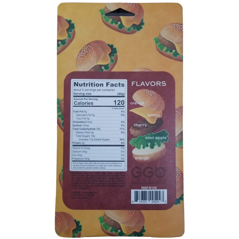 Giant Gummy Hamburger (7oz)
