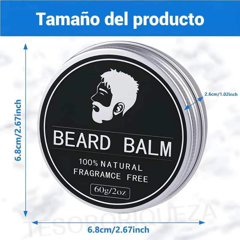 2pcs Bálsamo Ultra Potente Para Crecimiento De Barba - Fina
