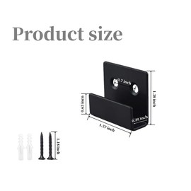 TileDisplay Wall Hanger, 8 Pcs Stainless Steel Wall Mount Brackets Hook, Heavy Duty Tile Hanger for Mirrors, Picture Frame Ceramic Wall Display (Black Inner Width 10mm/0.39")