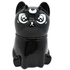 Ceramic Cat Cookie Jar Car Treat Jar Storage Jar Sealed Jar Home Decor Accessories Large Black