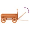 CHARMMA Decorative Wagon Natural Wood Solid fir Wood Medium Portable,Wheelbarrows-364227