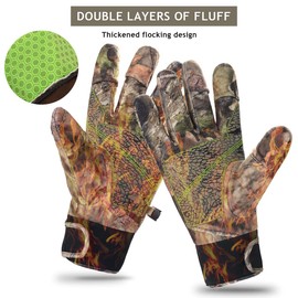 Camouflage Hunting Gloves Full Finger/Fingerless Adjustable Waterproof Windproof Gloves Pro Anti-Slip Paim Camo Glove Archery Accessories Hunting Outdoors