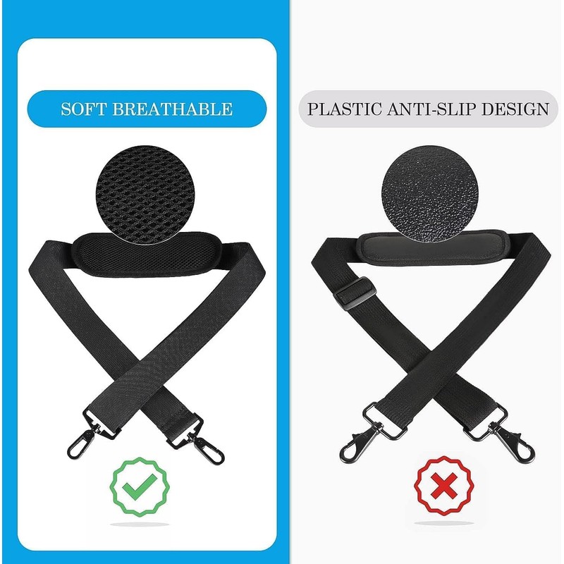 62 Inch Shoulder Strap,Adjustable Shoulder Strap,Universal Adjustable Thick Soft Duffel