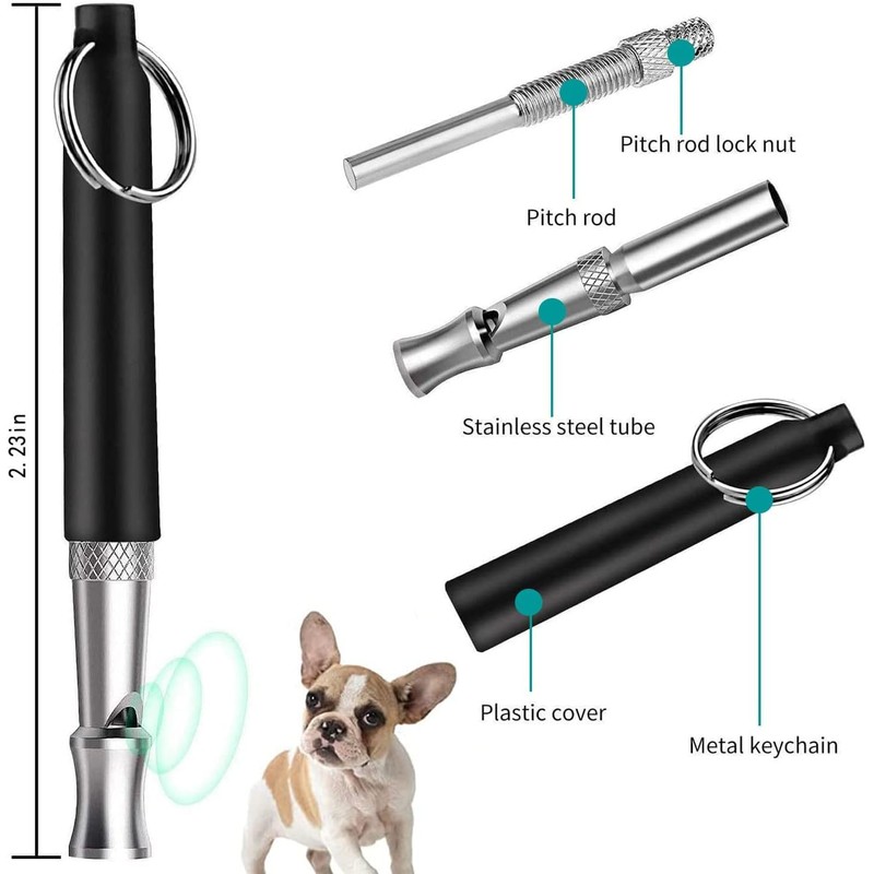 Dog Whistle, 2-Pack Professional Ultrasonic Dog Whistle to Stop Barking,