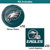 Trendware Philadelphia Eagles Paper Plate and Napkin Party Kit, Serves