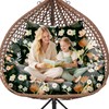 Uthem Double Egg Chair Cushion Replacement Waterproof for Outdoor Patio