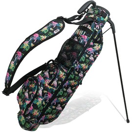 Sunday Golf Bag with 3-Point Strap & Stand for Women– Lightweight Carry Bag with Cooler Pocket, Dual Valuables Pouches, Magnetic Tool Holder – Holds 5-6 Clubs for Par 3, Walking & Travel(Colorful)
