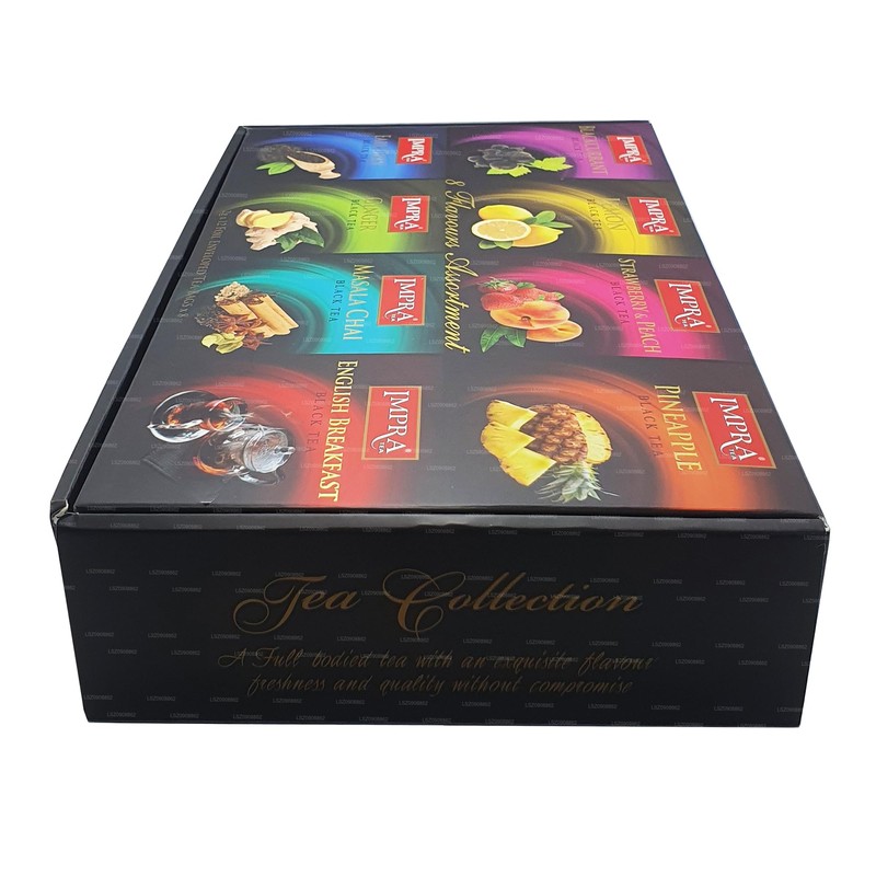 Impra Black Tea Collection Gift Pack 8 Flavors, 80-Count Tea