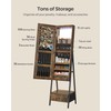 SONGMICS LED Cabinet Standing, Lockable Jewelry Armoire with Full-Length Mirror,