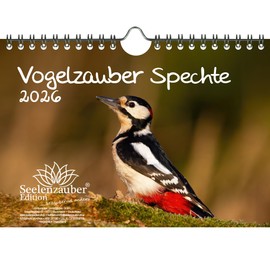 Vogelzauber Woodpeckers DIN A5 Calendar for 2026 Bird Seelenzauber