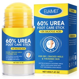 Urea Cream 60% Hydrating Foot Care Stick, 1.41 Fl Oz Foot Cream Moisturizer for Dry Cracked Feet & Hands, Feet Lotion Fast Repairs Rough Heels, Callus Remover