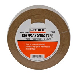 U-Haul Moving Box Paper Tape (Ideal for Moving, Packing, & Storage Boxes) - 55 Yard Roll - Easily Tears by Hand