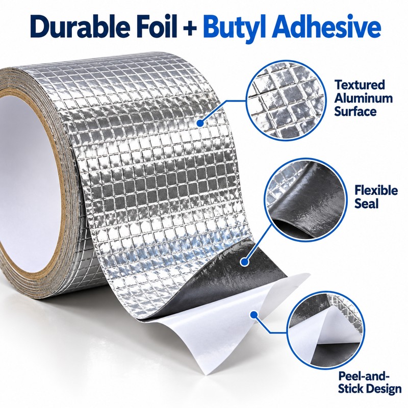 Butyl Waterproof Repair Tape for Roofs, Pipes & Cracks –