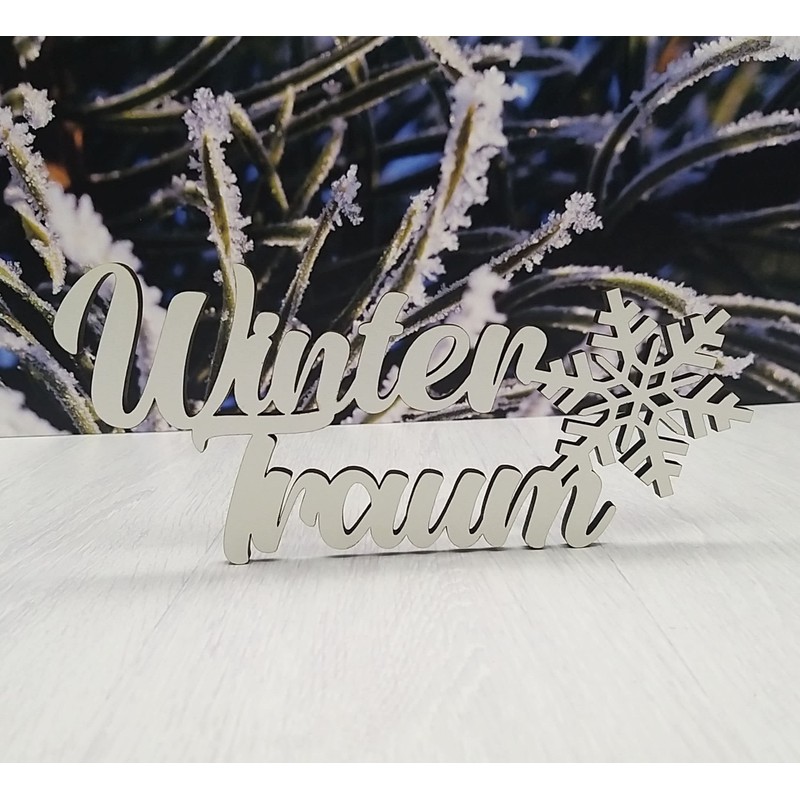 Melis Decorative Lettering Winter Dream - Winter Decoration Wooden Christmas