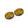 Partuto 2pcs M6x1.0 Orange Screw Mount Warning Reflector for Motorcycle