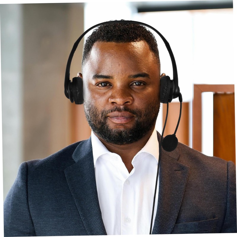 Operitacx Office USB Headset with Noise Cancelling Microphone Comfortable Over