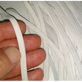 Elastic of America (American Elastic) 10yds 6mm 1/4" White Soft Elastic Cord Knitted Band Sewing Trim - Made in USA