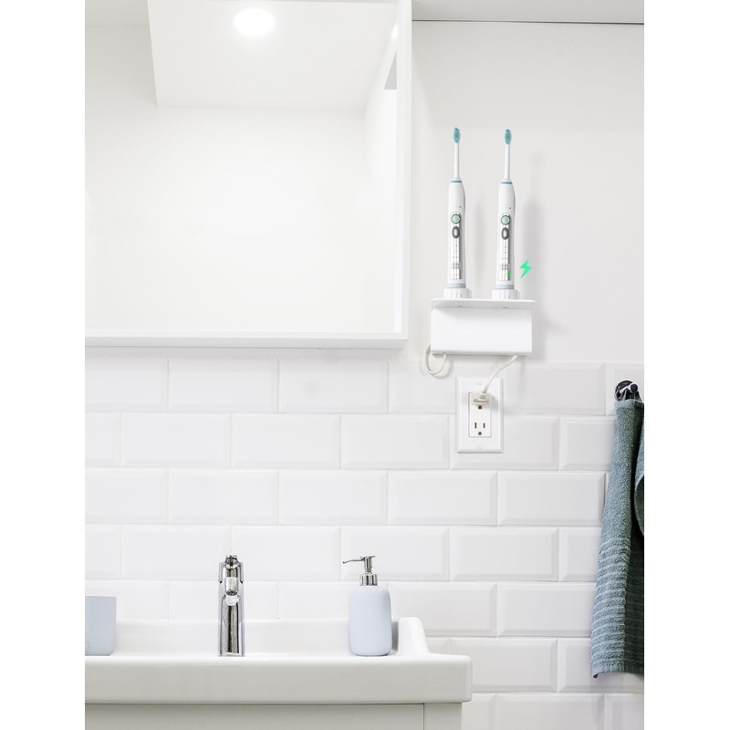 OAPRIRE Electric Toothbrush Holder Wall Mounted, 2 Pack Acrylic Electric