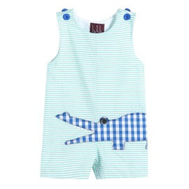 Lil cactus Baby Boys Applique Shortall Overalls Romper, 2T