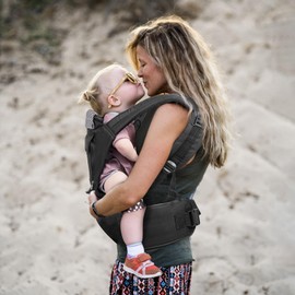 SNOOZYNEST Baby Carrier Newborn to Toddler with Hip Seat, Soft 6-in-1 Ergonomic All Positions Infant Carrier 7-33 Ib with Hood for All Seasion Use for Dad and Mom Black