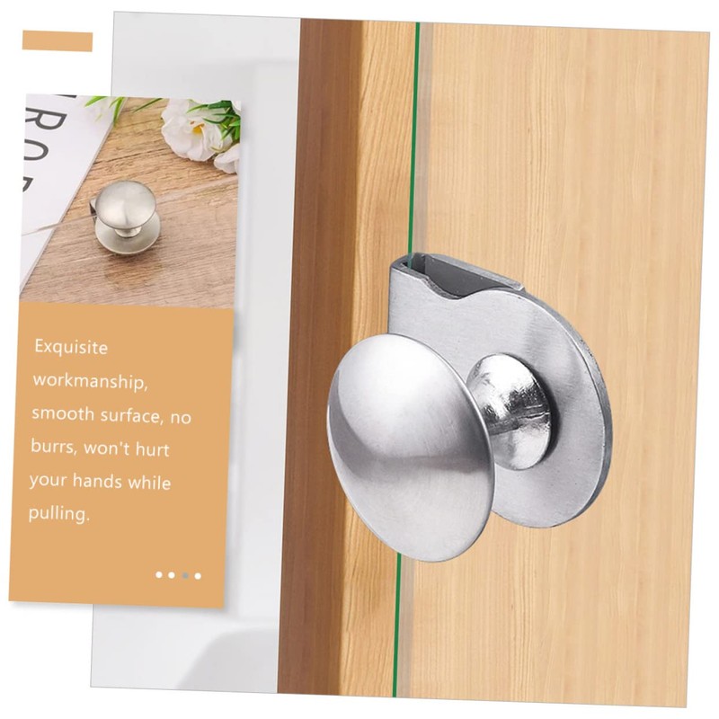 Gadpiparty 2pcs Glass Door Handles Durable Pull Clamp for Kitchen