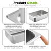 Set of 3 Gastronorm Containers, Stainless Steel Breading Bowls, Breading