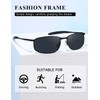AEVOGUE Polarized Sunglasses For Men Rectangle Metal Frame Retro Sun