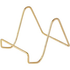Bard's Plain Gold-toned Wire Easel Stand, 3" H x 3" W x 4" D, Pack of 2