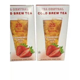 TEA CENTRAL COLD BREW 🍓 STRAWBERRY GREEN TEA 2 Boxes= 50 Bags