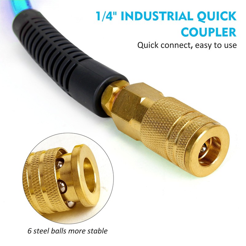 FYPower Air Compressor Hose 1/4 Inch x 100 Feet Reinforced