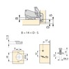 Emuca - Concealed Hinge, Diameter 35 mm, Overlay, Soft Close,