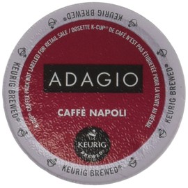 Adagio Caffe Napoli - Dark Roast Coffee K-Cup Portion for Keurig Brewers, 24 Count